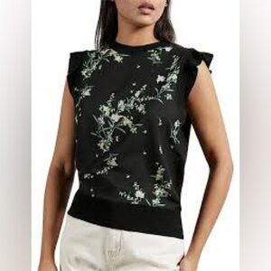 TED BAKER LONDON Zaphira Floral Print Top Size 0